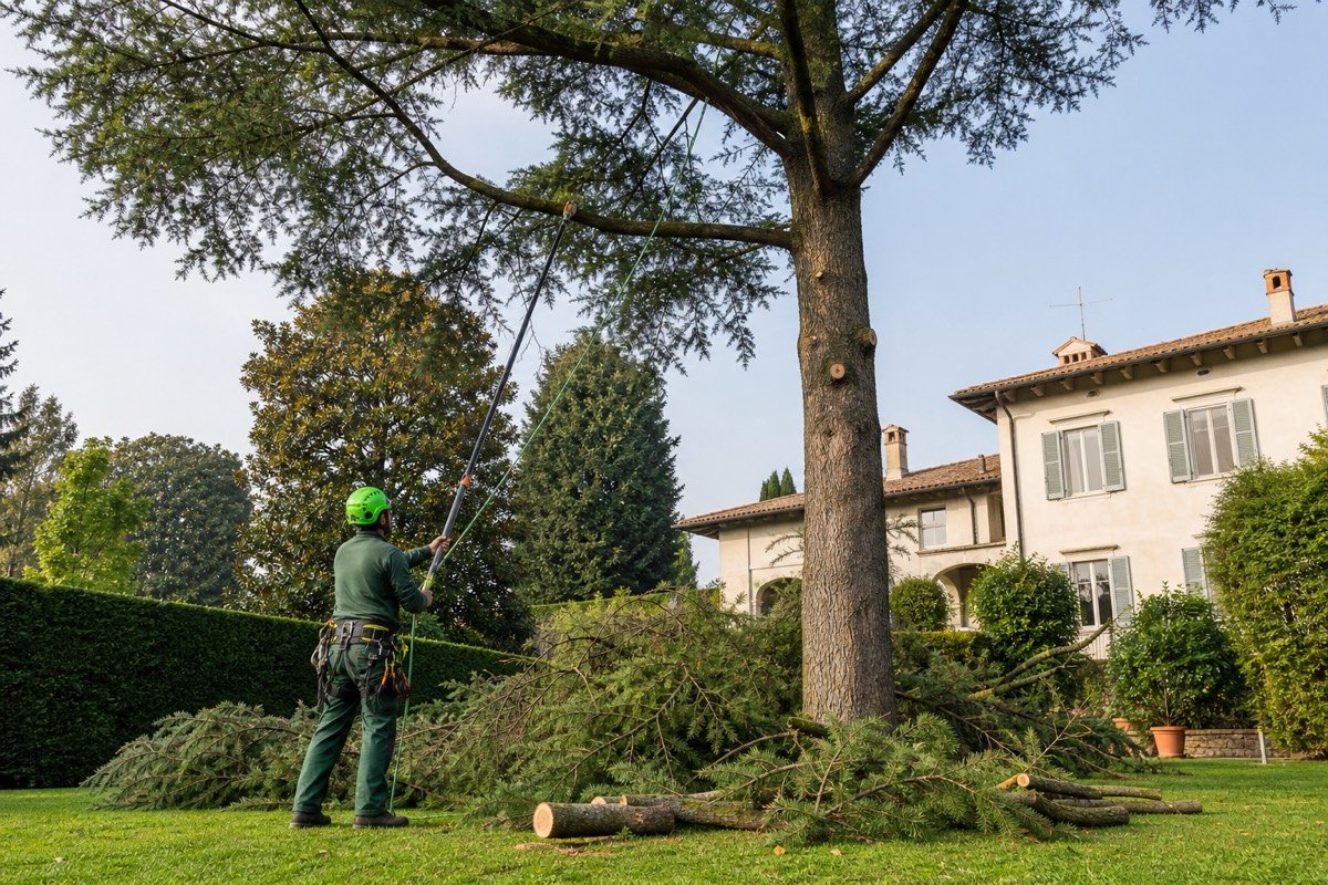 Potatura alberi alto fusto a Brescia - soluzione operativa